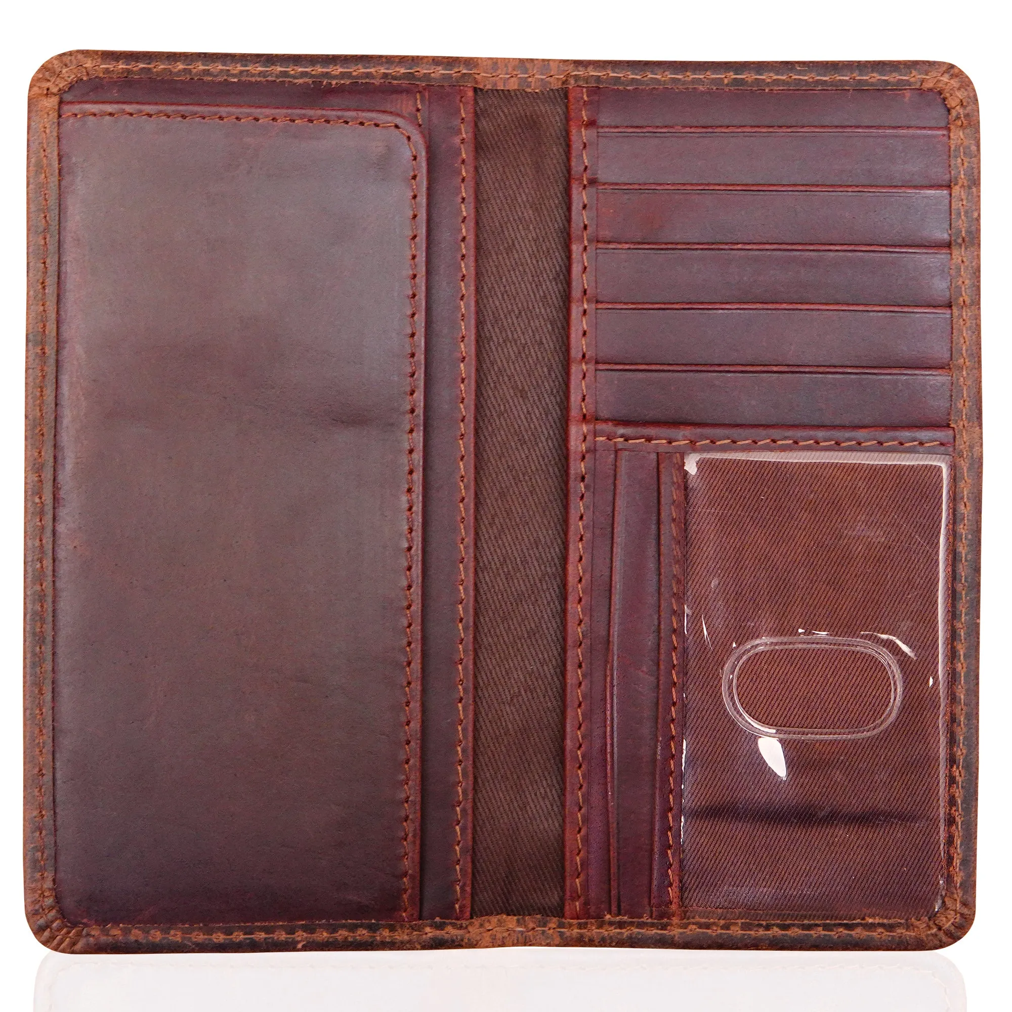 RAWHYD - Long Wallet for Men Duck Leather - 6.75" tall, 3.5" wide