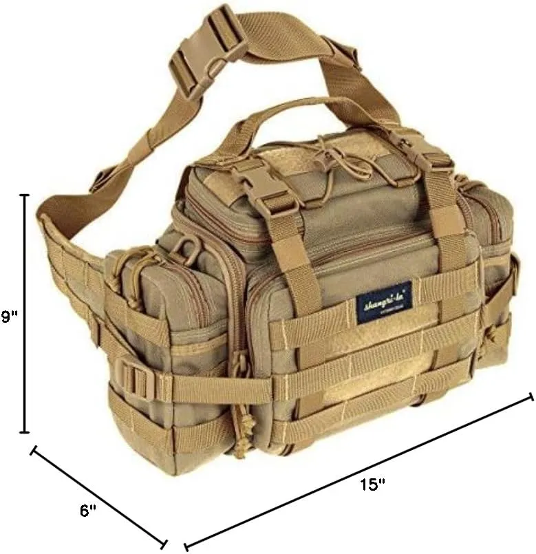 SHANGRI-LA Tactical Range Bag Outdoor Sling Backpack Hiking Fanny Waist Pack