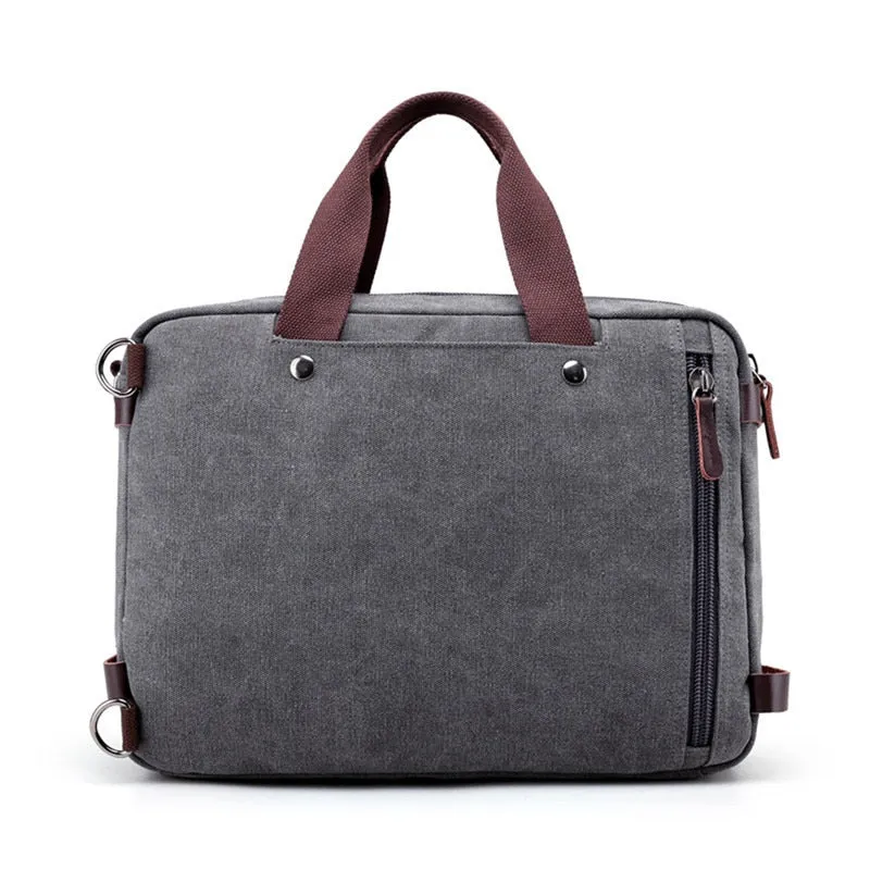 Sidiou Group Convertible Laptop Bag Case Multi-Pocket Briefcase Backpack Laptop Messenger Bag