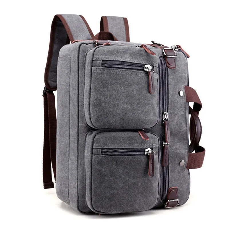 Sidiou Group Convertible Laptop Bag Case Multi-Pocket Briefcase Backpack Laptop Messenger Bag
