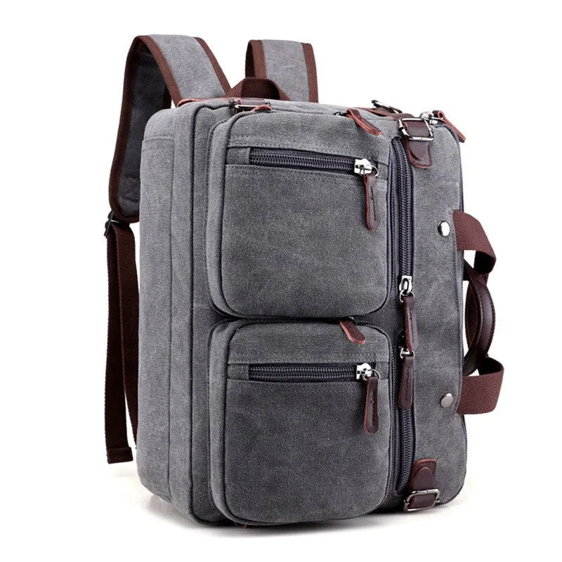 Sidiou Group Convertible Laptop Bag Case Multi-Pocket Briefcase Backpack Laptop Messenger Bag