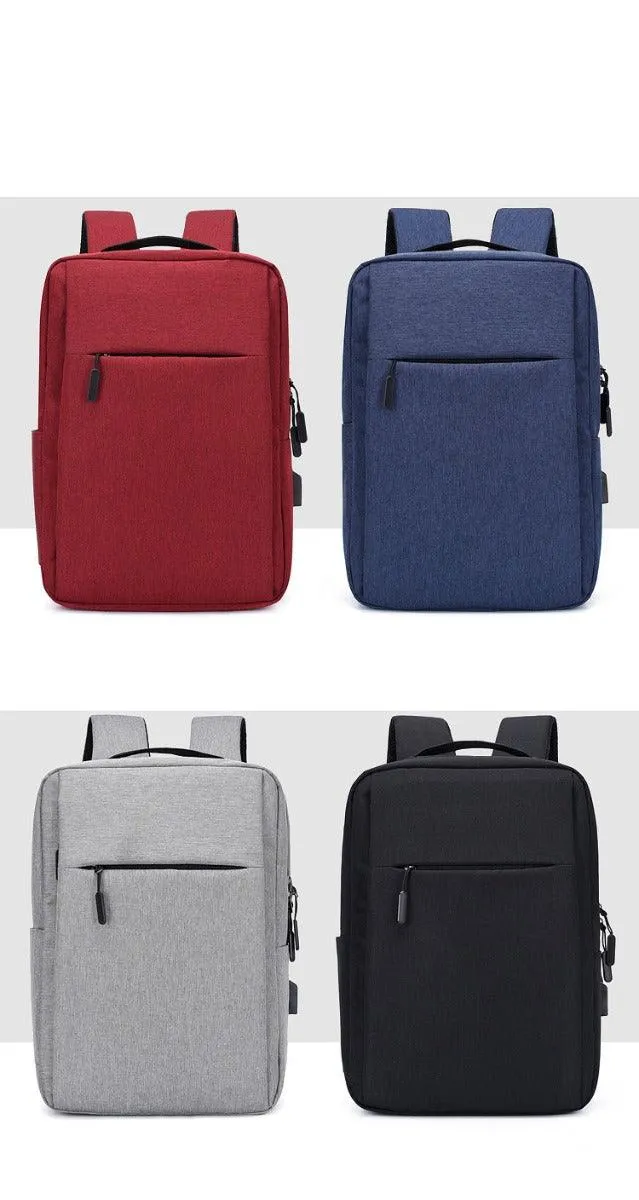 Smart Anti-Theft Oxford Backpack With Usb Charging Ports Bag-Grey