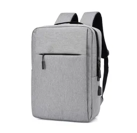 Smart Anti-Theft Oxford Backpack With Usb Charging Ports Bag-Grey