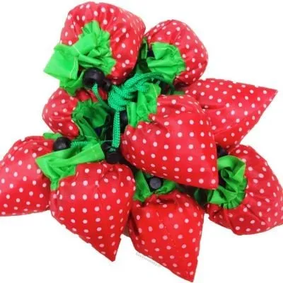 Strawberry Bags - Nylon Grocery Tote (Multi-color)