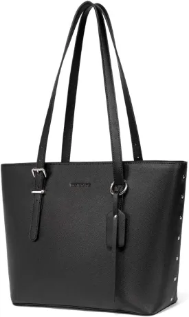 WESTBRONCO Vegan Leather Purses and Handbags For Women,Travel Tote bag Large Shoulder Bag with zipper